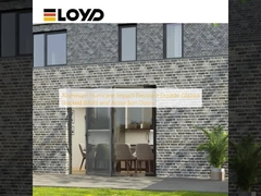 Aluminum Hurricane Impact-Resistant Double-Glazed Stacked Bifold and Accordion Doors  